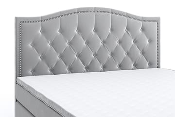 Romance Luxury Velvet Sengepakke 210x210 - Lysegrå - Møbler - Senger - Kontinentalsenger
