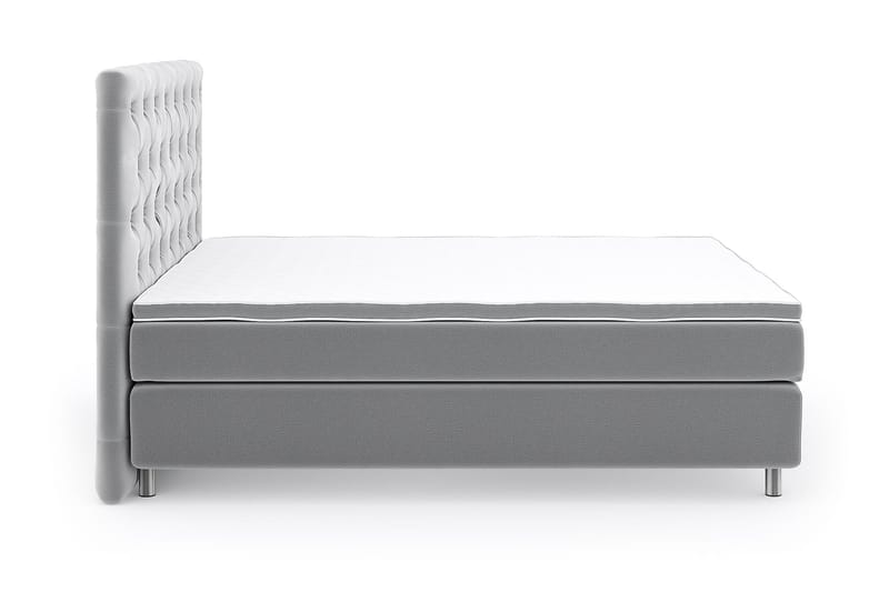 Romance Luxury Velvet Sengepakke 210x210 - Lysegrå - Møbler - Senger - Kontinentalsenger