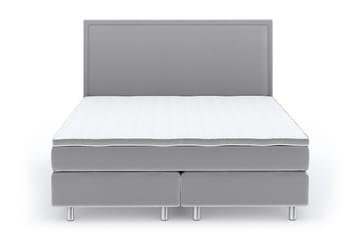 Romance Luxury Velvet Sengepakke 210x210 - Lysegrå - Møbler - Senger - Kontinentalsenger