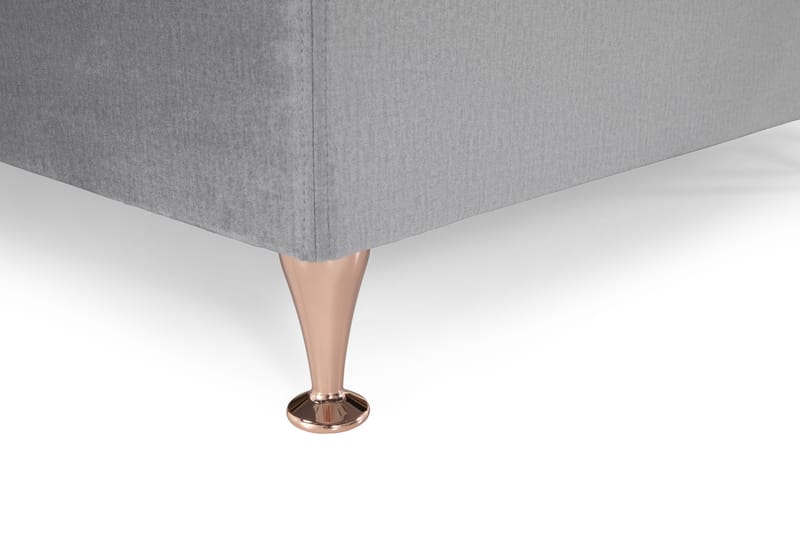 Royal Velvet Komplett Sengepakke 160x200 cm - Lysegrå Fløyel/Lave Rosében - Møbler - Senger - Kontinentalsenger