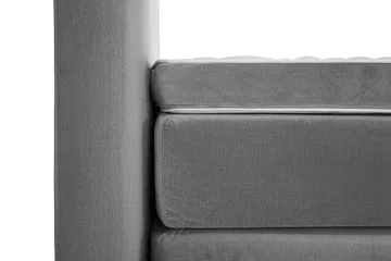Royal Velvet Komplett Sengepakke 160x200 cm - Lysegrå med Høye Sølvben - Møbler - Senger - Kontinentalsenger