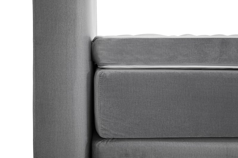 Royal Velvet Komplett Sengepakke 160x200 cm - Lysegrå med Høye Sølvben - Møbler - Senger - Kontinentalsenger