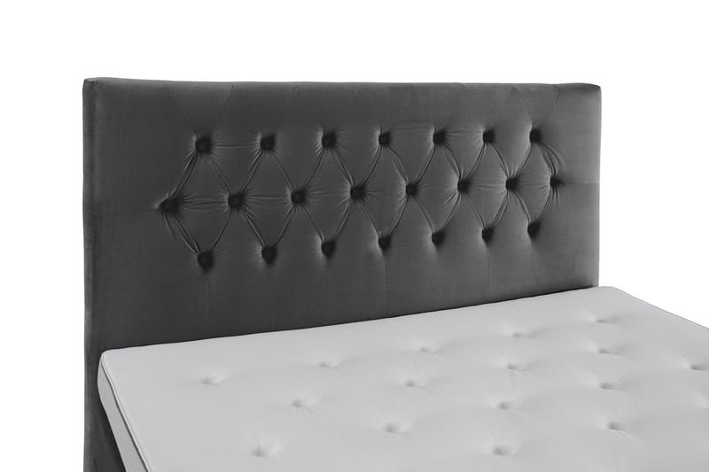 Royal Velvet Komplett Sengepakke 160x200 cm - Mørkegrå Fløyel/Lave Rosében - Møbler - Senger - Kontinentalsenger