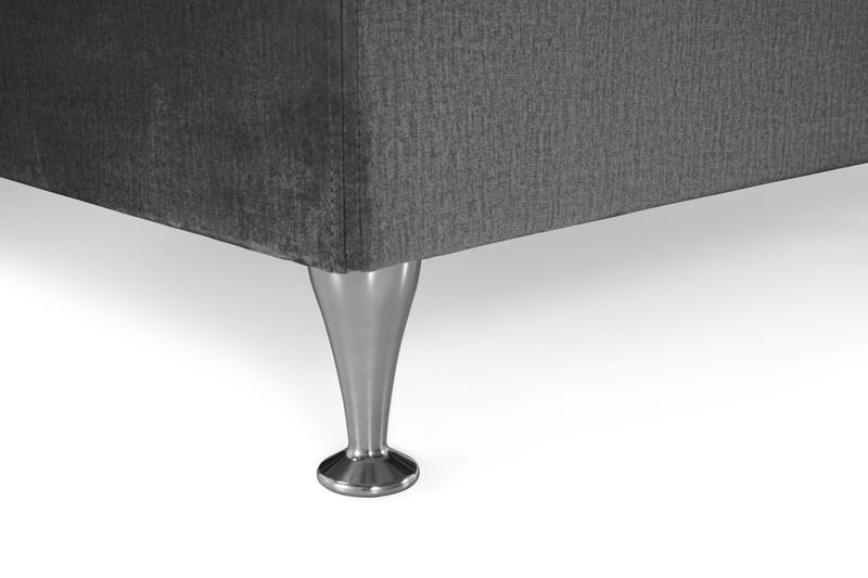 Royal Velvet Komplett Sengepakke 160x200 cm - Mørkegrå Fløyel/Lave Sølvben - Møbler - Senger - Kontinentalsenger