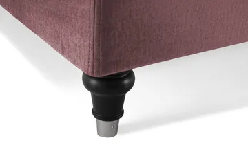 Royal Velvet Komplett Sengepakke 160x200 cm - Rosa Fløyel/Dreide Ben - Møbler - Senger - Kontinentalsenger