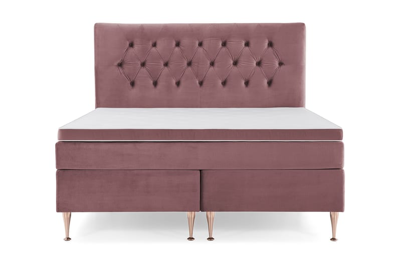 Royal Velvet Komplett Sengepakke 160x200 cm, Rosa Fløyel/Høye Rosében