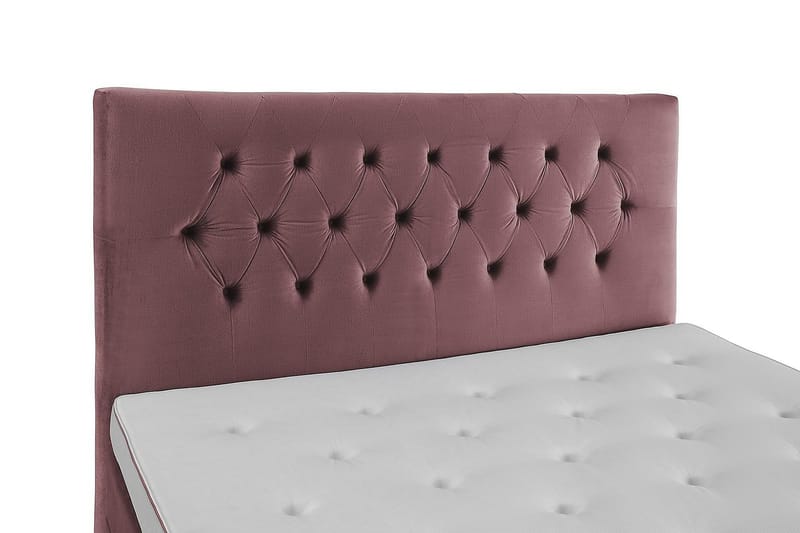 Royal Velvet Komplett Sengepakke 160x200 cm - Rosa Fløyel/Høye Sølvben - Møbler - Senger - Kontinentalsenger