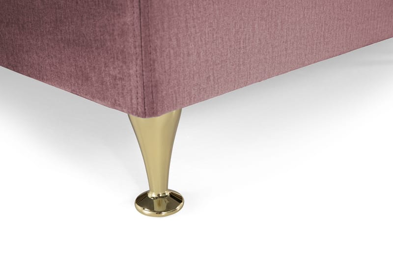 Royal Velvet Komplett Sengepakke 160x200 cm - Rosa Fløyel/Lave Gullben - Møbler - Senger - Kontinentalsenger
