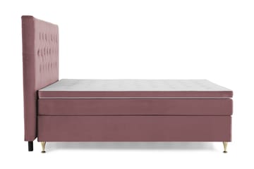 Royal Velvet Komplett Sengepakke 160x200 cm - Rosa Fløyel/Lave Gullben - Møbler - Senger - Kontinentalsenger
