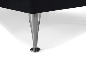 Royal Velvet Komplett Sengepakke 160x200 cm - Svart Fløyel/Høye Sølvben - Møbler - Senger - Kontinentalsenger