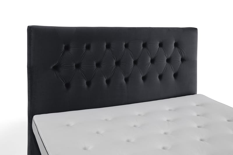 Royal Velvet Komplett Sengepakke 160x200 cm - Svart Fløyel/Lave Gullben - Møbler - Senger - Kontinentalsenger