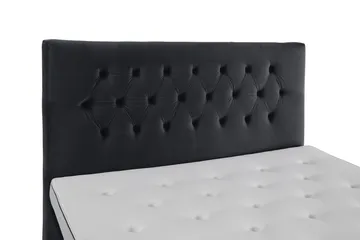 Royal Velvet Komplett Sengepakke 160x200 cm - Svart Fløyel/Lave Rosében - Møbler - Senger - Kontinentalsenger