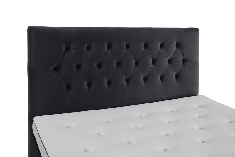 Royal Velvet Komplett Sengepakke 160x200 cm - Svart Fløyel/Lave Rosében - Møbler - Senger - Kontinentalsenger