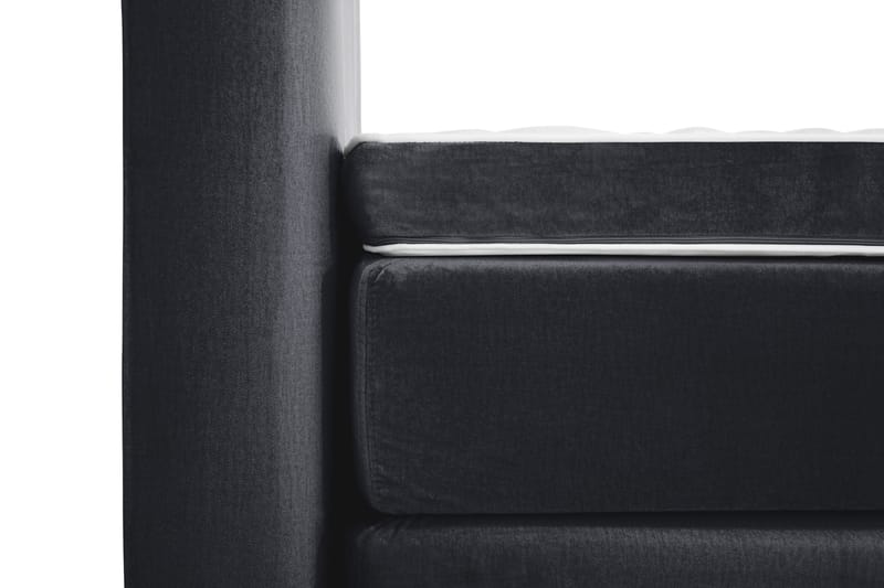 Royal Velvet Komplett Sengepakke 160x200 cm - Svart Fløyel/Lave Rosében - Møbler - Senger - Kontinentalsenger