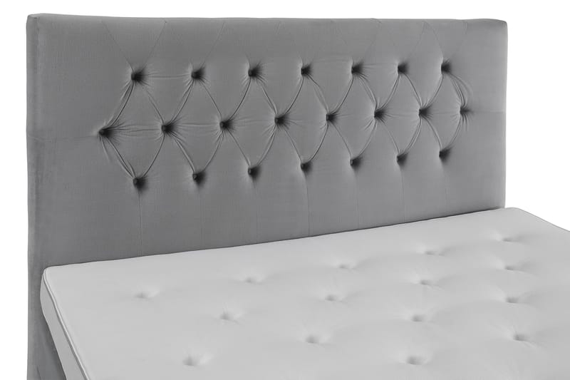 Royal Velvet Komplett Sengepakke 180x200 cm - Lysegrå Fløyel/Høye Gullben - Møbler - Senger - Kontinentalsenger