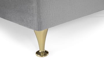 Royal Velvet Komplett Sengepakke 180x200 cm - Lysegrå Fløyel/Lave Gullben - Møbler - Senger - Kontinentalsenger