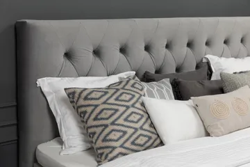 Royal Velvet Komplett Sengepakke 180x200 cm - Lysegrå Fløyel/Lave Rosében - Møbler - Senger - Kontinentalsenger