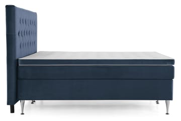 Royal Velvet Komplett Sengepakke 180x200 cm - Mørkeblå Fløyel/Høye Sølvben - Møbler - Senger - Kontinentalsenger