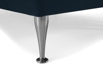 Royal Velvet Komplett Sengepakke 180x200 cm - Mørkeblå Fløyel/Høye Sølvben - Møbler - Senger - Kontinentalsenger