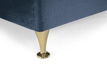 Royal Velvet Komplett Sengepakke 180x200 cm - Mørkeblå Fløyel/Lave Gullben - Møbler - Senger - Kontinentalsenger