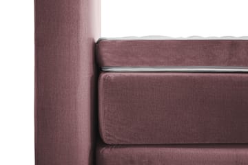 Royal Velvet Komplett Sengepakke 180x200 cm - Rosa Fløyel/Dreide Ben - Møbler - Senger - Kontinentalsenger