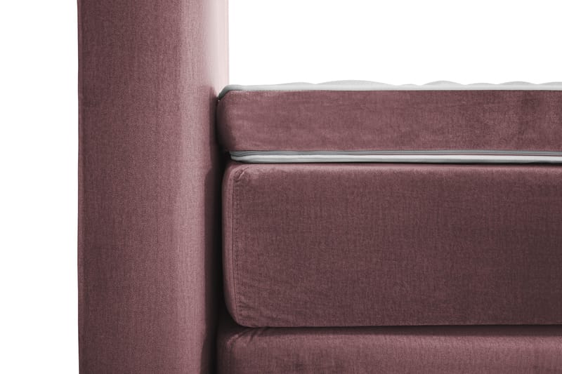 Royal Velvet Komplett Sengepakke 180x200 cm - Rosa Fløyel/Dreide Ben - Møbler - Senger - Kontinentalsenger