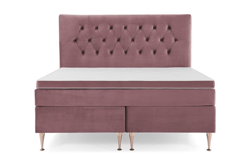 Royal Velvet Komplett Sengepakke 180x200 cm, Rosa Fløyel/Høye Rosében