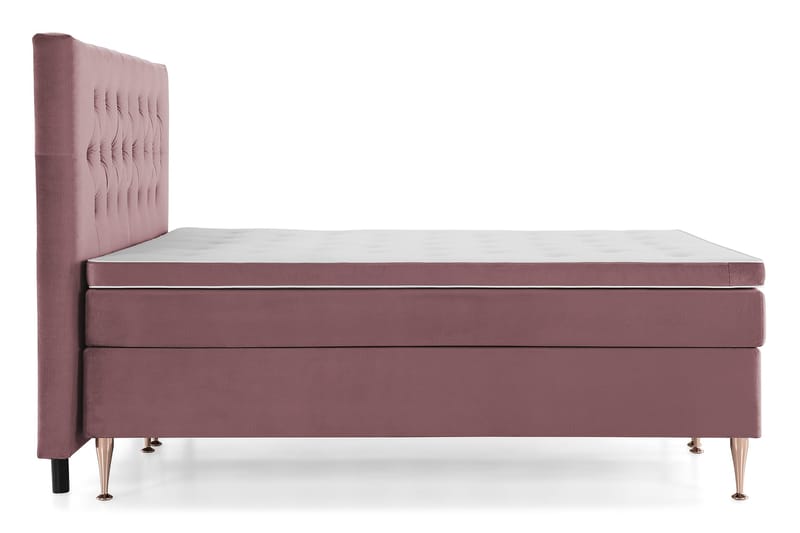 Royal Velvet Komplett Sengepakke 180x200 cm - Rosa Fløyel/Høye Rosében - Møbler - Senger - Kontinentalsenger