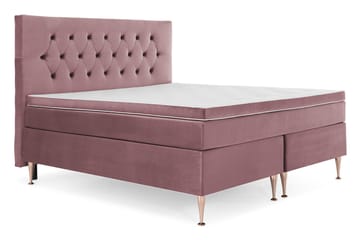 Royal Velvet Komplett Sengepakke 180x200 cm - Rosa Fløyel/Høye Rosében - Møbler - Senger - Kontinentalsenger