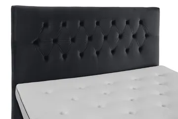 Royal Velvet Komplett Sengepakke 180x200 cm - Svart Fløyel/Dreide Ben - Møbler - Senger - Kontinentalsenger