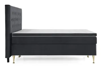 Royal Velvet Komplett Sengepakke 180x200 cm - Svart Fløyel/Høye Gullben - Møbler - Senger - Kontinentalsenger