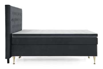 Royal Velvet Komplett Sengepakke 180x200 cm - Svart Fløyel/Høye Gullben - Møbler - Senger - Kontinentalsenger