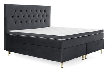 Royal Velvet Komplett Sengepakke 180x200 cm - Svart Fløyel/Lave Gullben - Møbler - Senger - Kontinentalsenger