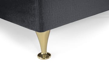 Royal Velvet Komplett Sengepakke 180x200 cm - Svart Fløyel/Lave Gullben - Møbler - Senger - Kontinentalsenger