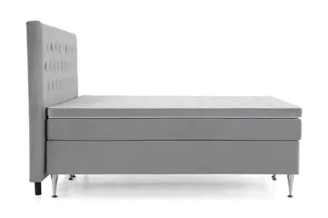 Royal Velvet Komplett Sengepakke 210x210 cm - Lysegrå Fløyel/Høye Sølvben - Møbler - Senger - Kontinentalsenger