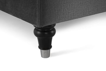 Royal Velvet Komplett Sengepakke 210x210 cm - Mørkegrå Fløyel/Dreide Ben - Møbler - Senger - Kontinentalsenger