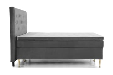 Royal Velvet Komplett Sengepakke 210x210 cm - Mørkegrå Fløyel/Høye Gullben - Møbler - Senger - Kontinentalsenger