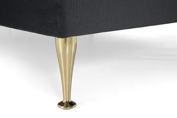 Royal Velvet Komplett Sengepakke 210x210 cm - Svart Fløyel/Høye Gullben - Møbler - Senger - Kontinentalsenger