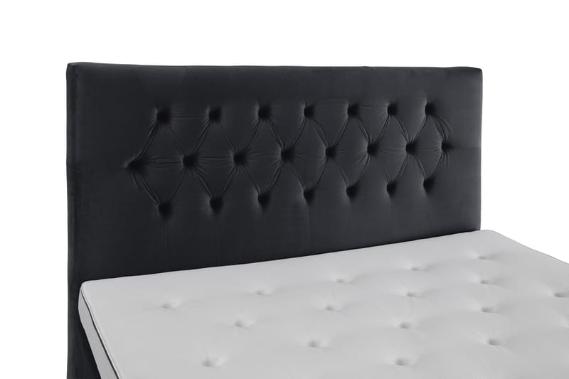 Royal Velvet Komplett Sengepakke 210x210 cm - Svart Fløyel/Lave Gullben - Møbler - Senger - Kontinentalsenger