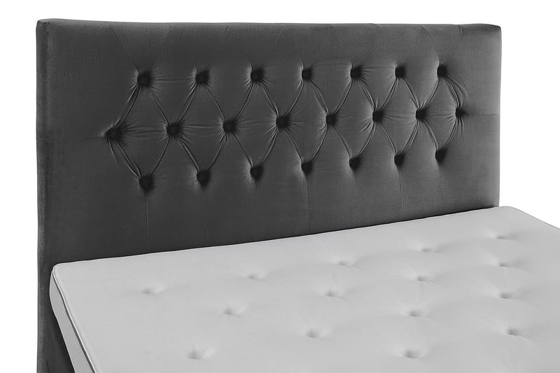 Royal Velvet Komplett Sengpakke Kontinentalseng 180x200 cm - Mørkgrå / Fløyel - Møbler - Senger - Kontinentalsenger