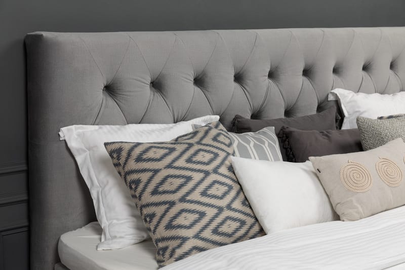 Royal Velvet Kontinentalseng 160x200 cm - Lysegrå Fløyel/Lave Gullben - Møbler - Senger - Kontinentalsenger