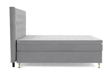 Royal Velvet Kontinentalseng 160x200 cm - Lysegrå Fløyel/Lave Gullben - Møbler - Senger - Kontinentalsenger