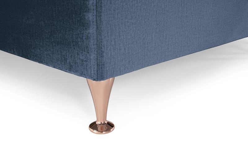 Royal Velvet Kontinentalseng 160x200 cm - Mørkeblå Fløyel/Lave Rosében - Møbler - Senger - Kontinentalsenger