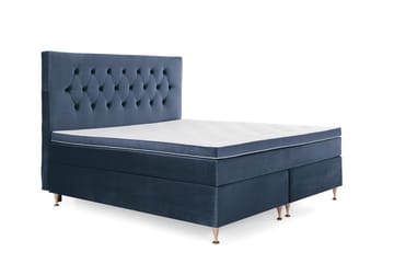 Royal Velvet Kontinentalseng 160x200 cm - Mørkeblå Fløyel/Lave Rosében - Møbler - Senger - Kontinentalsenger