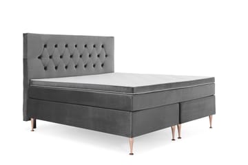 Royal Velvet Kontinentalseng 160x200 cm - Mørkegrå Fløyel/Høye Rosében - Møbler - Senger - Kontinentalsenger