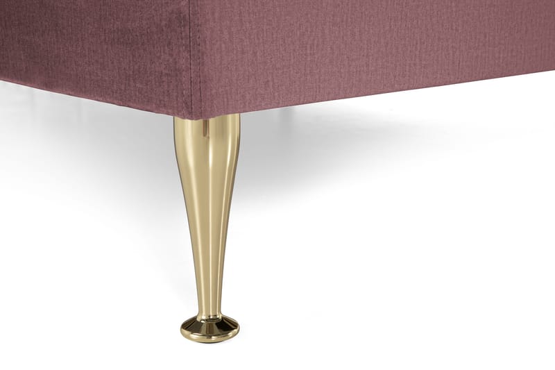 Royal Velvet Kontinentalseng 160x200 cm - Rosa Fløyel/Høye Gullben - Møbler - Senger - Kontinentalsenger
