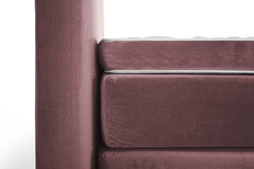 Royal Velvet Kontinentalseng 160x200 cm - Rosa Fløyel/Høye Gullben - Møbler - Senger - Kontinentalsenger