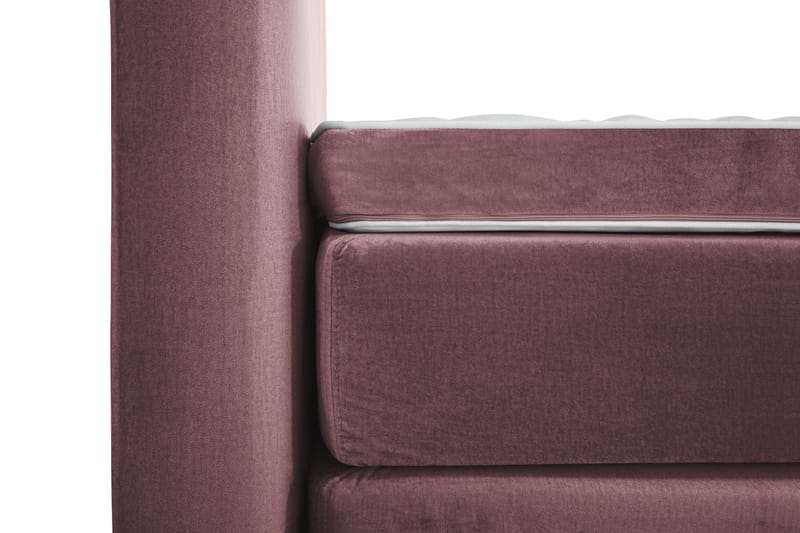 Royal Velvet Kontinentalseng 160x200 cm - Rosa Fløyel/Høye Rosében - Møbler - Senger - Kontinentalsenger