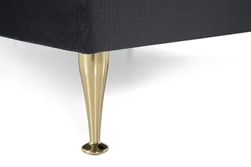 Royal Velvet Kontinentalseng 160x200 cm - Svart Fløyel/Høye Gullben - Møbler - Senger - Kontinentalsenger