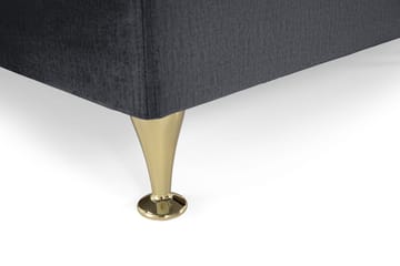 Royal Velvet Kontinentalseng 160x200 cm - Svart Fløyel/Lave Gullben - Møbler - Senger - Kontinentalsenger